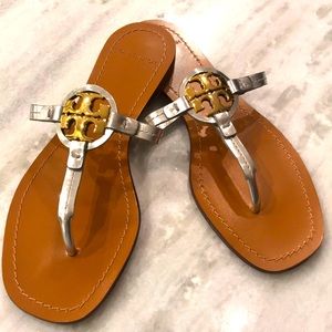 EUC Tory Burch Mini Miller Square Toe Sandals - Size 7